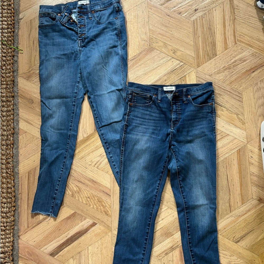 Pack of two Madewell Skinny Jeans in Classic Blue